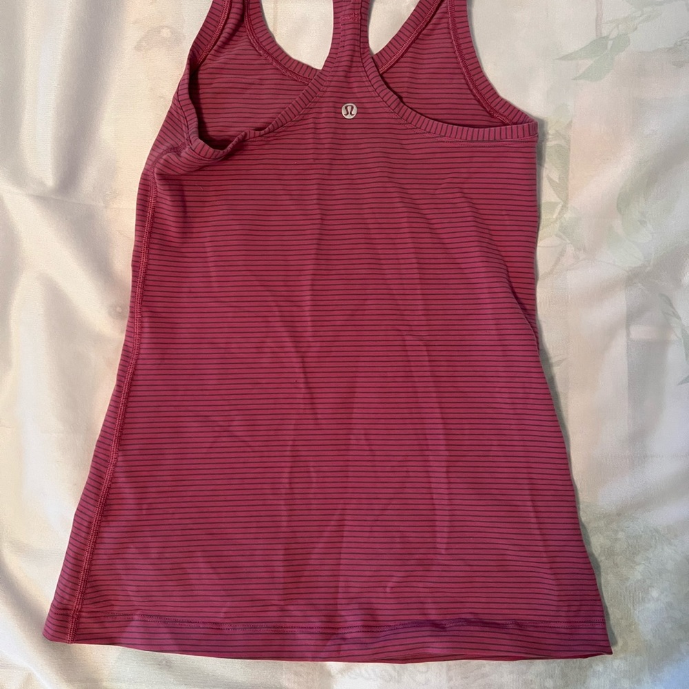 Cool Racerback Tank Top - pink, blue stripe